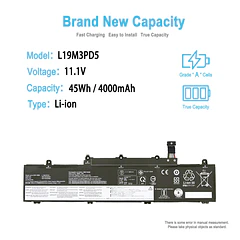 Batería de Repuesto L19M3PD5 para Lenovo ThinkPad E14 E15 Generation 2nd 3rd 4th Type 20T* - TAICROWNE