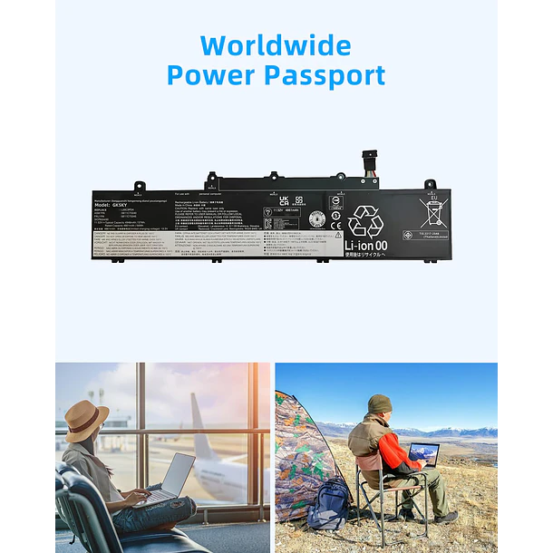 Batería de Repuesto GK5KY para Lenovo for Thinkpad E14 E15 Gen 3 4 2021 2022 6