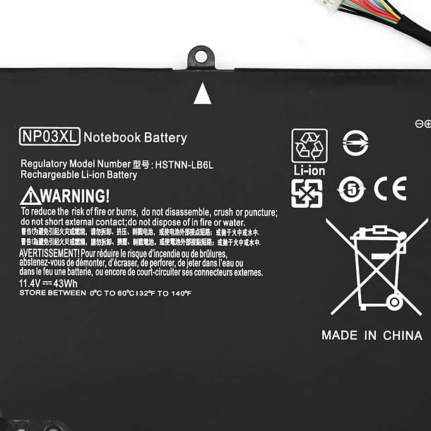 Batería de Repuesto NP03XL para HP Pavilion X360 Envy X360 13-A010DX 13-B116T 15-U010DX 15-U337CL 15T-U000 - 7XINbox 4