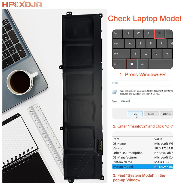 Batería de Repuesto M02R0 para Dell Alienware X16 R1 R2 P120F007 P120F008 P120F Series Notebook - HPXXDJA 6