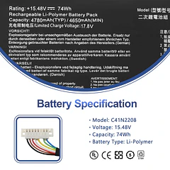 Batería de Repuesto C41N2208 para ASUS ROG Ally RC71L - ANTIEE