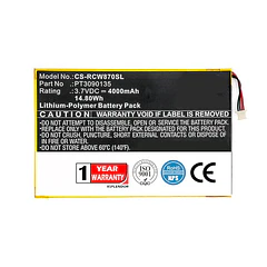 Batería de Repuesto CS-RCW870SL-FBA para RCAGalileo Pro 11.5" RCT6303W87 RCT6303W87DK RCT6513W87 Viking Pro 10 RCAPT3090135 - XSPLENDOR