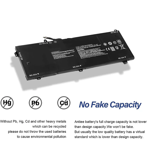 Batería de Repuesto ZO04XL para HP ZBook Studio G3 G4 Mobile Workstation HSN-C02C Series(15.2V 64Wh) 3