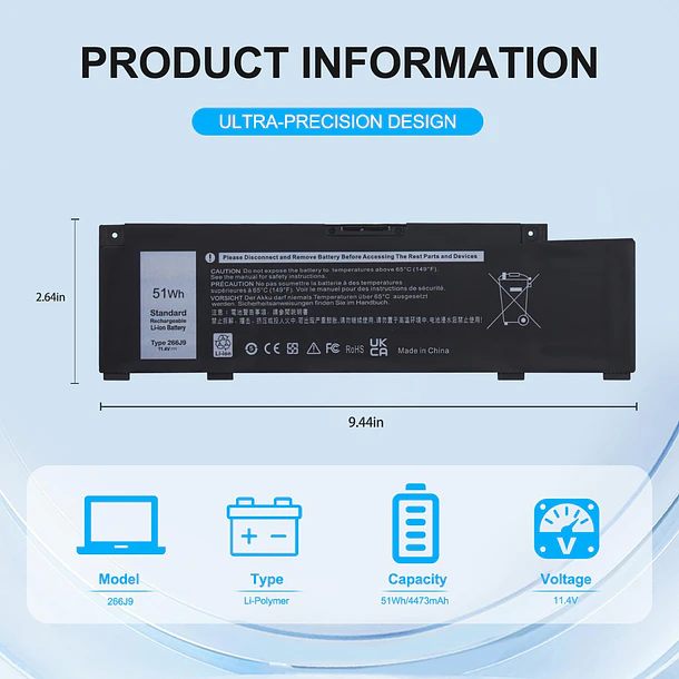 Batería de Repuesto C31N1636 para Dell G3 15 3500 3590 3790 G5 15 5500 SE - Bituoer 3