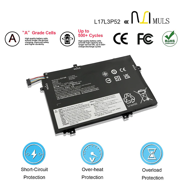 Batería de Repuesto 2F8K3 para Lenovo ThinkPad L480 L490 L580 - MULS 4
