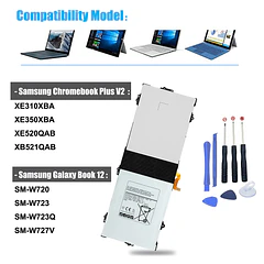 Batería de Repuesto 245RR para Samsung Chromebook XE525QBB XE520QAA
