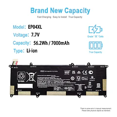 Batería de Repuesto EP04XL para HP Elite Dragonfly G1 Elite Dragonfly G2 Series Notebook HSTNN-IB8Y - TAICROWNE