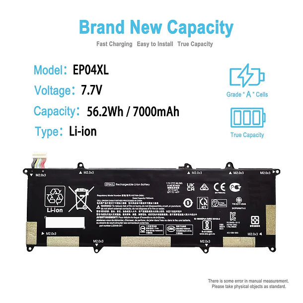 Batería de Repuesto EP04XL para HP Elite Dragonfly G1 Elite Dragonfly G2 Series Notebook HSTNN-IB8Y - TAICROWNE 2