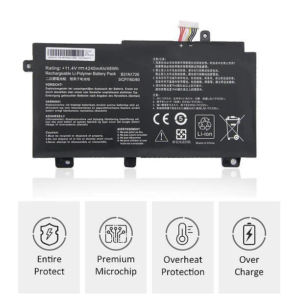 Batería de Repuesto WDXOR para Asus FX80 FX86 TUF FX504G FX504 FX504GE 3