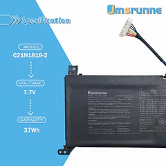 Batería de Repuesto C21N1818-2 para Asus VivoBook 14 412FA F412 F412DA FJ F412FL F412UA A412DA