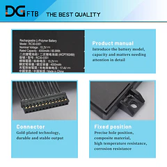 Batería de Repuesto BG06XL para Razer Blade 15 Base 2021 Series RZ09-0369x RZ09-0351 4ICP7/63/69 Notebook - DGFTB