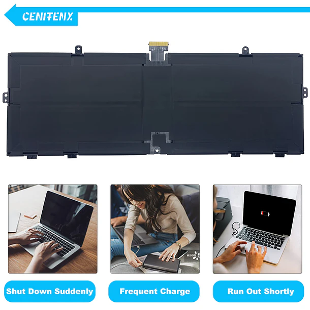Batería de Repuesto 916TA135H para Microsoft Surface Laptop Go Battery Model 1943 12.4-Inch (7.58V,39.7Wh,5235mAh) with - CENIFENX 5