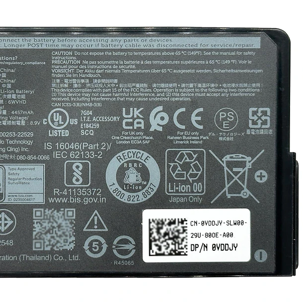 Batería de Repuesto 6WVHD para DELL Latitude 7230 Rugged Extreme Tablet / T06H T06H001 Series - EPYOBW 3