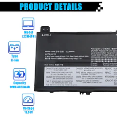Batería de Repuesto para Lenovo Yoga 7 14IRL8 14ARP8 16IRL8 16ARP8 Yoga 7 2-in-1