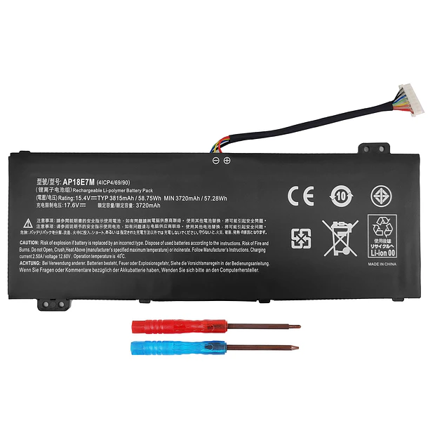 Batería de Repuesto AP18E7M para acer Predator Helios 300 PH315-52 PH315-53 PH317-53 Predator Triton 300 1
