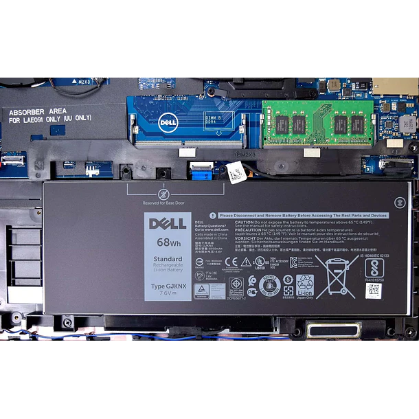 Batería de Repuesto GJKNX para DELL Latitude 5280,5290,5480,5490,5491,5495,5580,5590,5591,Precision 3520,Precision 3530 Notebook P/N: 5YHR4 3DDDG 93FTF - DELL GJKNX 3