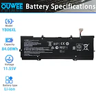 Batería de Repuesto HSTNN-DB8H para HP Spectre X360 15-CH 2018 15-CH000NA 15-CH000TX 15-CH004NL 15-CH005NG 15-CH012TX - OUWEE 2