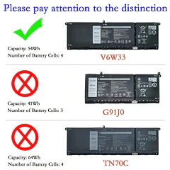 Batería de Repuesto V6W33 para diversos equipos compatibles según modelo V6W33 - EPYOBW
