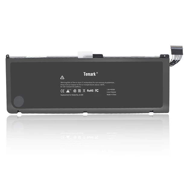 Batería de Repuesto A1309 para MacBook Pro 17inch A1297 (Only fit Early 2009 Mid2009 Mid2010 - Temark 2