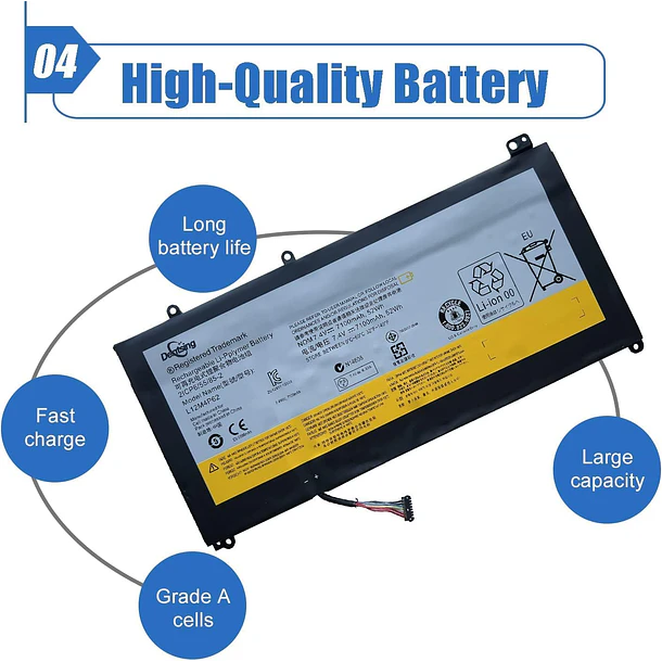 Batería de Repuesto CC03XL para Lenovo Ideapad U430 U530 Touch 80AS U530-20289 121500163 Series Notebook - Dentsing 5