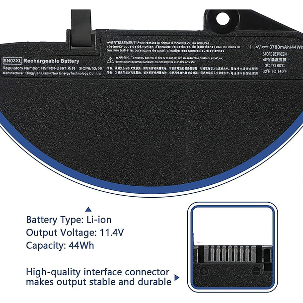 Batería de Repuesto ST03XL para HP EliteBook 820 G3 G4 Series 725 G3 725 G4 - TAUPO 6