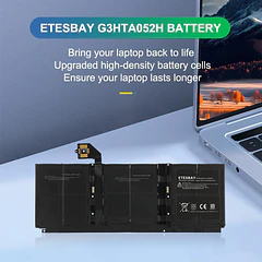 Batería de Repuesto G3HTA052H para Microsoft Surface Laptop 3 Gen 13.5" Keyboard Base 1867 1868 - ETESBAY