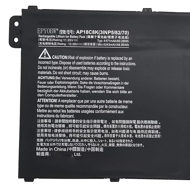 Batería de Repuesto AP18C8K para Acer Aspire A715-42g A514-54 A515-56G / Swift SF314-42 SF314-57 SF314-58 - EPYOBW 2