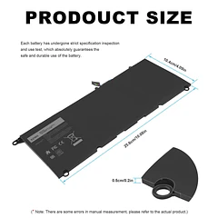 Batería de Repuesto JD25G para Dell XPS 13 XPS 13 9343 9350 XPS13D-9343-1708 13D-9343-3708 13-9350-D1508G - BND