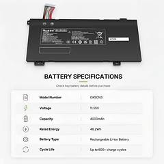 Batería de Repuesto GK5CN para HASEE GK5CN4X GK5CN6Z GK5CN GK5S01 GK7CN6S - Tanch