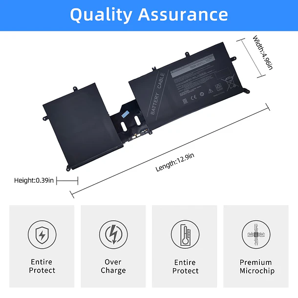Batería de Repuesto Y9M6F para Dell Alienware M15 R2 P87F ALW15M-R4958W D4505B D4725B D4728W D4746W - NBULBL 4