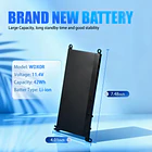 Batería de Repuesto WDX0R para Dell Inspiron 13 15 Series 5000 7000 5567 7573 5570 - UCW 2