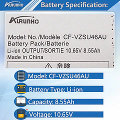 Batería de Repuesto CF-VZSU46AU para Panasonic Toughbook Cf-30 Cf-31 Cf-53 CF-VZSU46 CF-VZSU46S CF-VZSU46U CF-VZSU46R CF-VZSU46AU - AURUNHO