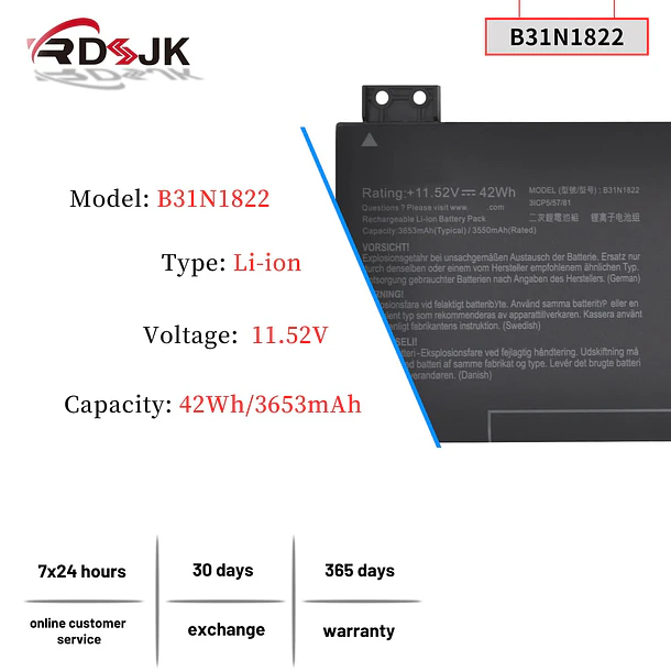 Batería de Repuesto C31N1704 para Asus ZenBook Flip 14 UM462 UM462D UM462DA Q406 Q406D Q406DA 2
