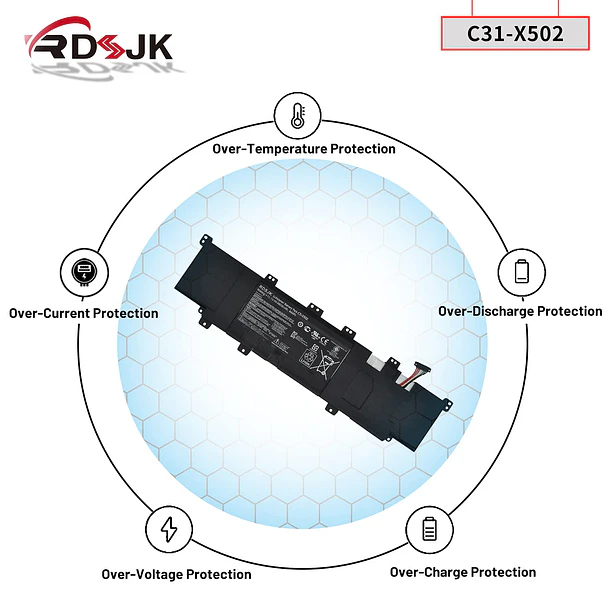 Batería de Repuesto C41N1531 para Asus X502 X502C X502CA S500 S500C S500CA S500CA-D51T S500CA-CJ005H P500CA - RDSJ 6