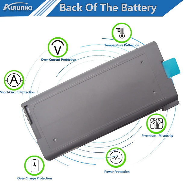 Batería de Repuesto CF-VZSU46AU para Panasonic Toughbook Cf-30 Cf-31 Cf-53 CF-VZSU46 CF-VZSU46S CF-VZSU46U CF-VZSU46R CF-VZSU46AU - AURUNHO 6