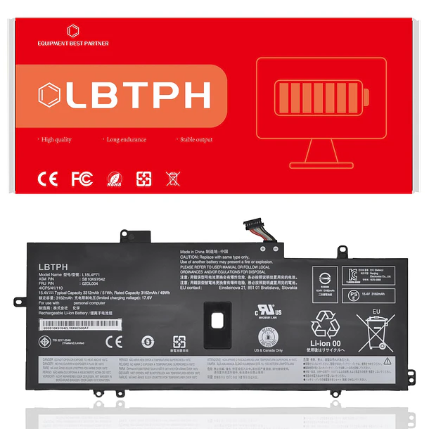 Batería de Repuesto L18L4P71 para LENOVO THINKPAD X1 CARBON 7TH GEN 14 4th Generation - LBTECH 1