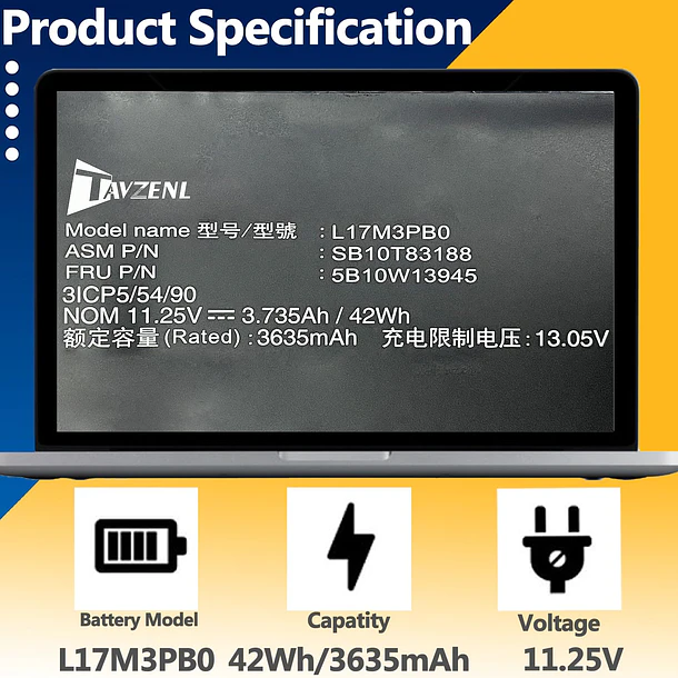 Batería de Repuesto JPFMR para Lenovo Chromebook 100E 500E 1st 2nd 300E 2nd Chromebook C340-11 - TAVZENL 2