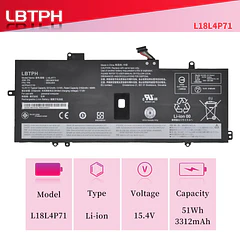 Batería de Repuesto L18L4P71 para LENOVO THINKPAD X1 CARBON 7TH GEN 14 4th Generation - LBTECH