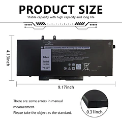 Batería de Repuesto 3HWPP para Dell Latitude 5401 5410 5501 5510 5411 5511 Precision 3541 - Mercobat
