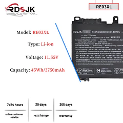 Batería de Repuesto RR03XL para HP ProBook 430 440 445 450 455R G6 430 440