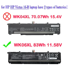 Batería de Repuesto WK06XL para HP Omen 16-WD 16-XF 16-XD 16-B 16-WF 16-C 16T-C 17-CP - EPYOBW