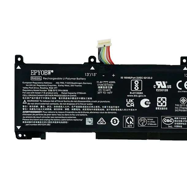 Batería de Repuesto RH03XL para diversos equipos compatibles según modelo RH03XL - EPYOBW 3