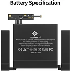 Batería de Repuesto A1708 para A1713 A2171 - E EGOWAY 3