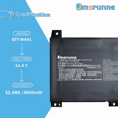 Batería de Repuesto BTY-M491 para MSI Modern 15 A10M A10M-028DE A10RB A10RAS A10RD A11M A11SB - Jmsrunne