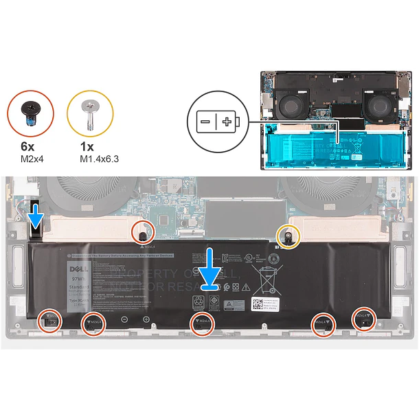 Batería de Repuesto XG4K6 para DELL XPS 17 9700 9710 9720 9730,Precision 5750 5760 5770 - DELL 2