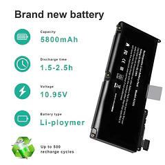 Batería de Repuesto A1331 para Apple MacBook Unibody fits 661-5391 020-6582-A MC233LL/A MC207LL/A MC516LL/A - ASUNCELL