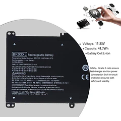 Batería de Repuesto BK03XL para HP Pavilion X360 14-BA 14M-BA Series - HFLRZZ