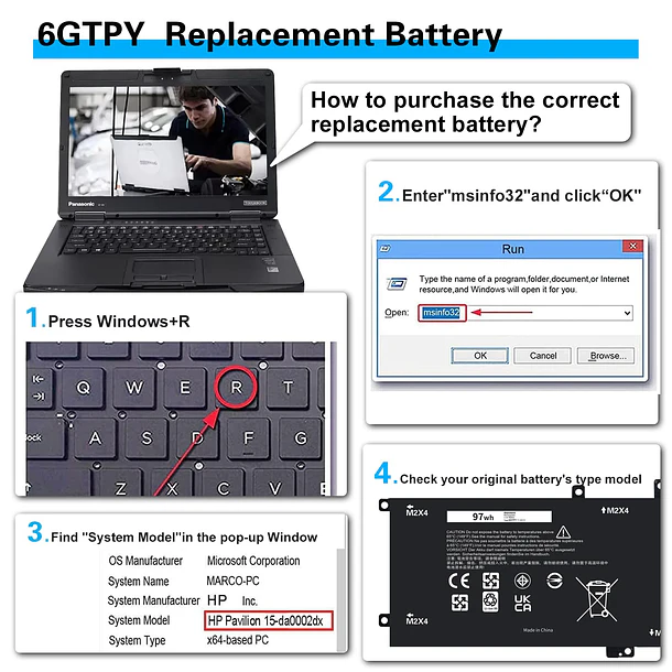 Batería de Repuesto C31N1636 para Dell XPS 15 9550 9560 9570 7590 Inspiron 15 7500 - Bituoer 5