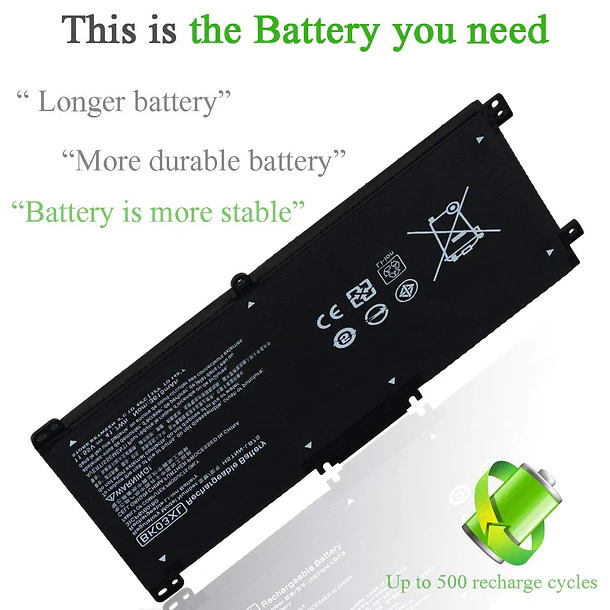 Batería de Repuesto BK03XL para HP Pavilion X360 14-BA 14M-BA Series - HFLRZZ 4