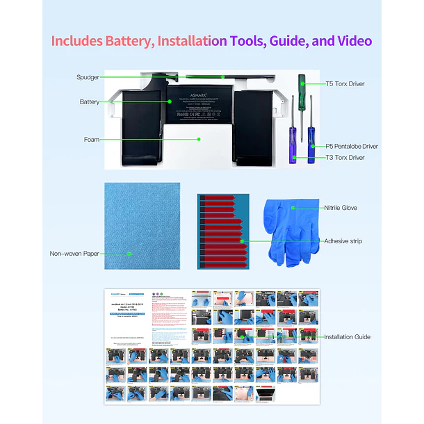 Batería de Repuesto A1965 para MacBook Air A1932, 13-Inch, Late 2018-2019 - ASMARK 3